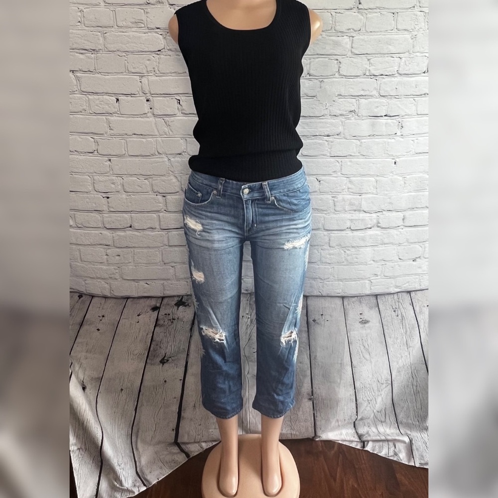 Adriano Goldschmied Ex-Boyfriend Crop Jeans Size 27